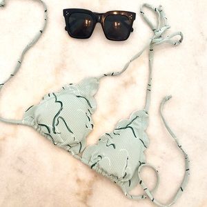 MARYSIA scallop triangle tie bikini top /swimwear